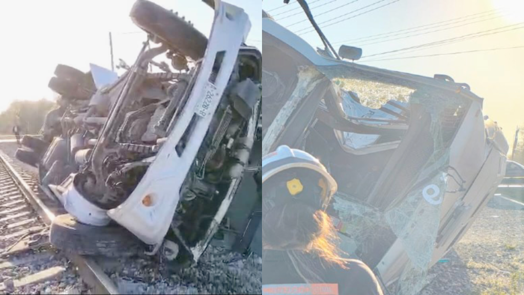 Choque-ferroviario-accidente-vial-transporte-de-personal-pesquería