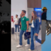 Triptych Collage: Left Shows a Dark Silhouetted Street Scene at Night, Center a Man and Woman Walking Through a Bright Airport Terminal, Right Two Construction Workers in a Bucket Truck Wearing Yellow Helmets Against a Blue Sky. - Tu Vecino Informa